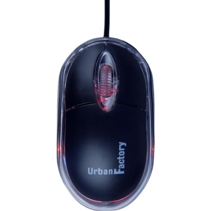 Urban Factory BDM02UF Maus USB Optisch 800 DPI - Mäuse (Beidhändig, Optisch, USB, 800 DPI)
