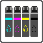 Canon CLI 581 4 original Tintenpatrone Multipack BK-C-M-Y Schwarz-Cyan-Magenta-Yellow (Incl. PP 201 50 sheets) für Pixma Drucker TR7550 TR8550 TS6150 TS8150 TS9150 TS6250 TS8250 TS9550