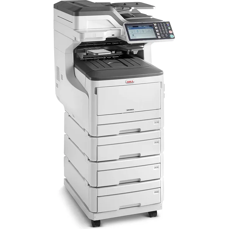 OKI MC883dnv (4-in-1) Multifunktionsdrucker - (LED) Farbe, Druckgeschwindigkeit: 20 s/w, 20 Farbe, Auflösung: 1200 x 1200, LAN, (9006109)