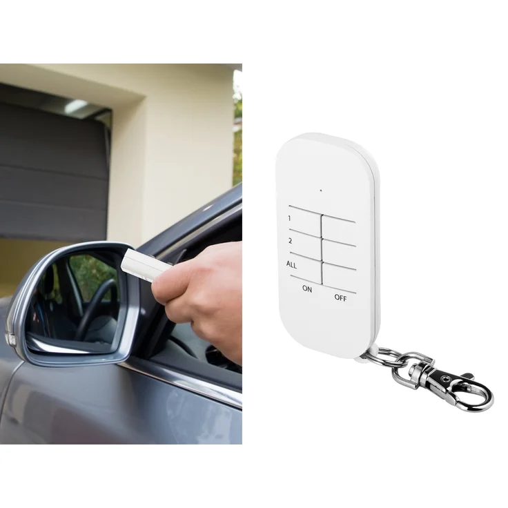 Smartwares 2-Kanal-Funk-Fernbedienung mit Schlüsseanhänger zum Schalten elektrischer Geräte