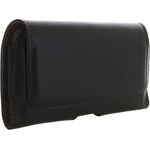 honju Horizon Echt Leder Quer Handy Gürteltasche - Tasche für Huawei P Smart, P30 - Samsung Galaxy A5, J3, J5 - A20e A40 - Apple iPhone 11, 11 Pro, iPhone XS, XR, X - schwarz