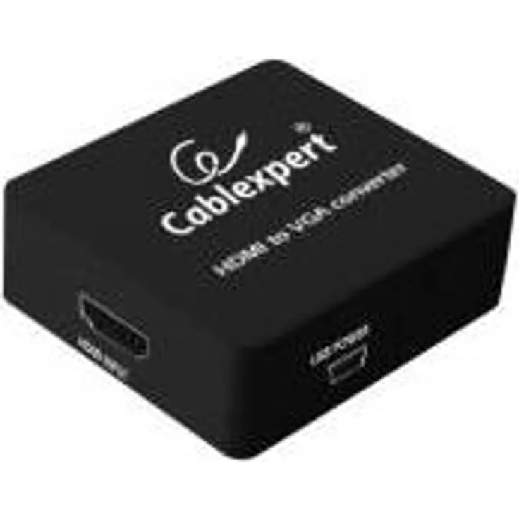 Gembird HDMI-VGA Converter VGA, 3.5mm Schwarz - Kabelschnittstellen--Adapter (VGA, 3.5mm, HDMI, Male Connector-Female Connector, Schwarz)