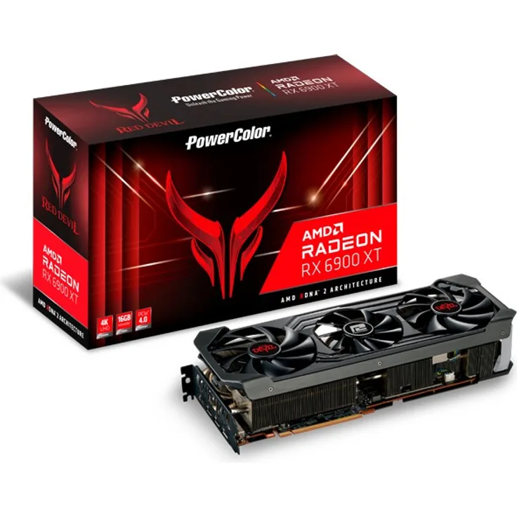PowerColor Radeon RX 6900 XT Red Devil, 16GB GDDR6, HDMI, 3x DP (AXRX 6900XT 16GBD6-3DHE/OC)