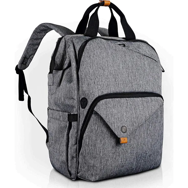 Laptop Rucksack Hellgrau 15,6 Zoll Wasserdichter Business Computer Notebook Rucksack mit Laptopfach Herren Damen(7651EU-G)