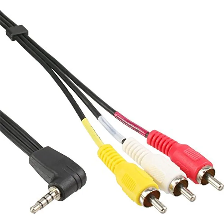 InLine 89600 Audio-Video Kabel, 3,5mm 4pol Stecker auf 3x Cinch für Digitalkamcorder, 1,5m