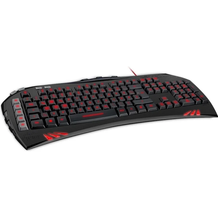 SPEEDLINK VIRTUIS Advanced Gaming - Tastatur - hintergrundbeleuchtet - USB - Schwarz (SL-6481-BK) Deutsch QWERTZ – Bild 2