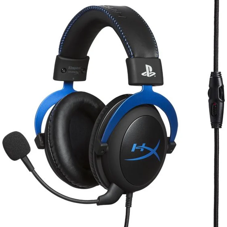 HyperX HX-HSCLS-BL Cloud for PS4 - Gaming Kopfhörer für PS4 mit In-Line Audio Control – Bild 1