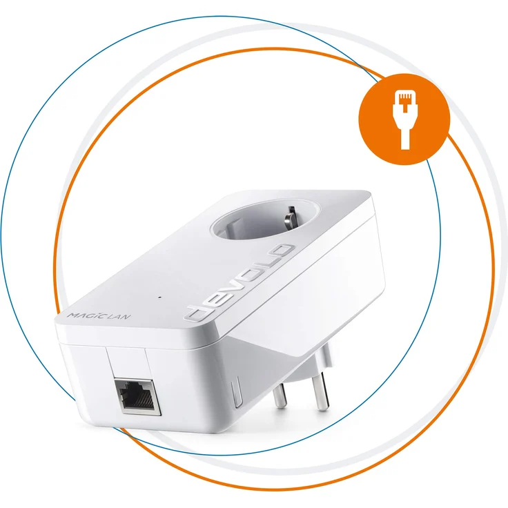 devolo Magic 2 2400 LAN Single Adapter: Weltweit schnellster Powerline-Erweiterungs-Adapter für Hochgeschwindigkeits-Heimnetzwerk, ideal für Home Office (2400 Mbit-s, 1x Gigabit LAN-Anschluss, G.hn) - Preisvergleich – Bild 1