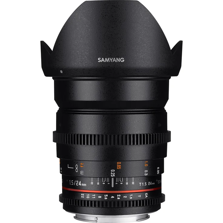 SAMYANG 13024T1.5CM 24 mm T1.5 VDSLR ED AS IF UMC II Objektiv für Anschluss Canon M schwarz