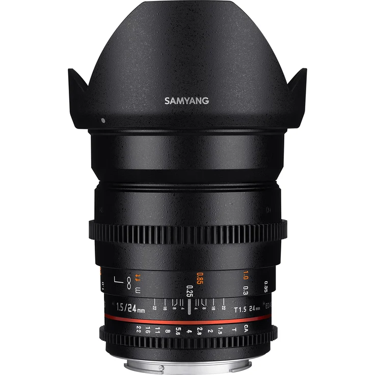 SAMYANG 13024T1.5CM 24 mm T1.5 VDSLR ED AS IF UMC II Objektiv für Anschluss Canon M schwarz