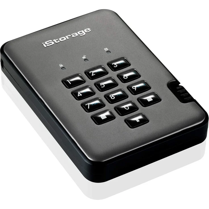 iStorage diskAshur PRO² - Festplatte - verschlüsselt - 2 TB - extern (tragbar) - USB 3.1 - FIPS 197, 256-bit SHA, 256-bit AES-XTS (IS-DAP2-256-2000-C-G) – Bild 4