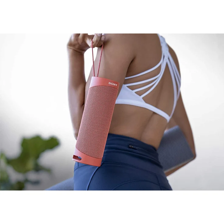 Sony SRS-XB23 tragbarer, kabelloser Bluetooth Lautsprecher (12h Akkulaufzeit, wasserabweisend, Extra Bass), rot – Bild 12