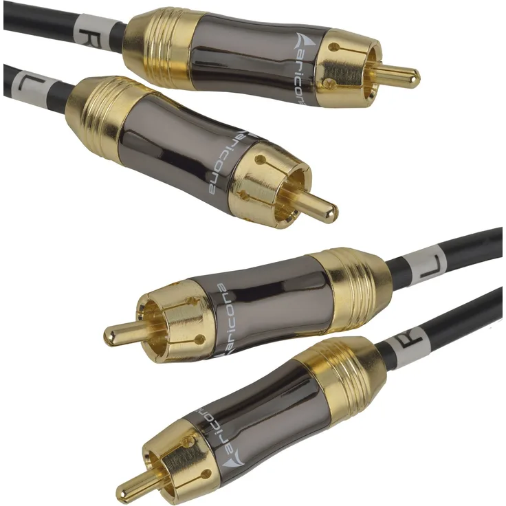 aricona 2 x Cinch auf 2x Cinch Kabel – Digitales Koaxialkabel für HiFiund Heimkino Systeme / 2 Meter