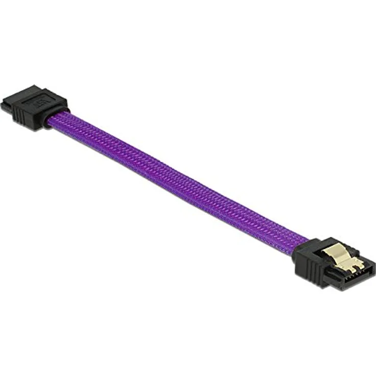 DeLOCK Premium - SATA-Kabel - Serial ATA 150/300/600 - 7-poliges SATA (M) - 7-poliges SATA (M) - 10cm - verriegelt - Violett (83688)