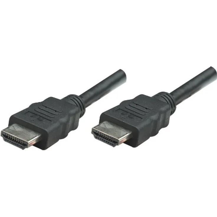 Manhattan 323260 High Speed HDMI Kabel mit Ethernet-Kanal (HEC ARC 3D 4K) HDMI-Stecker auf HDMI-Stecker geschirmt schwarz 15 m