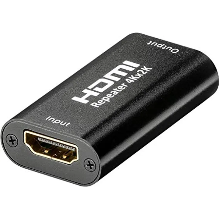 Goobay 58970 HDMI 4K2K Repeater, Vergoldet - zur Verlängerung von HDMI - Signalen auf bis zu 40 m