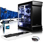 VIBOX Luminos GXR780-278 Gaming PC Computer mit Spiel Bundle, Windows 10 OS, 3x Triple 27 Zoll HD Monitor (4,5GHz Intel i9 10-Core, GeForce GTX 1080, 16GB DDR4 RAM, 480GB SSD, 3TB HDD)