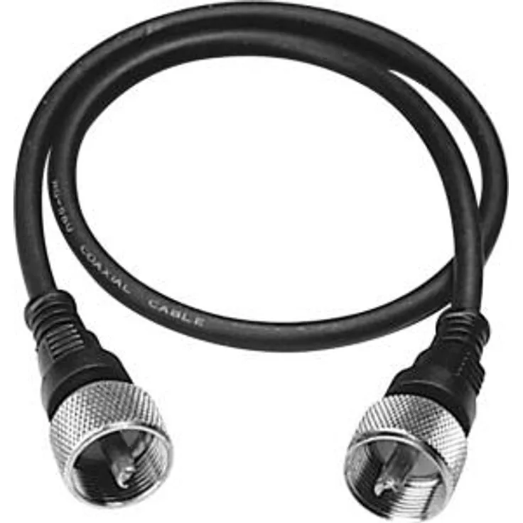 Albrecht 75820 Kabel mit PL259 Stecker Länge 10m Schwarz