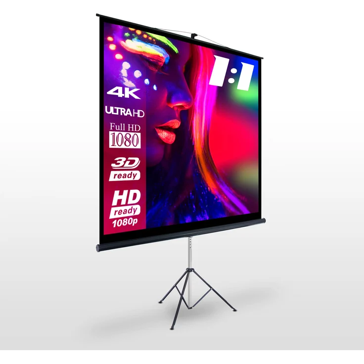 ESMART Economy EXS Stativ Leinwand | 220 x 220 cm (123'') | Format 1:1 – Bild 2