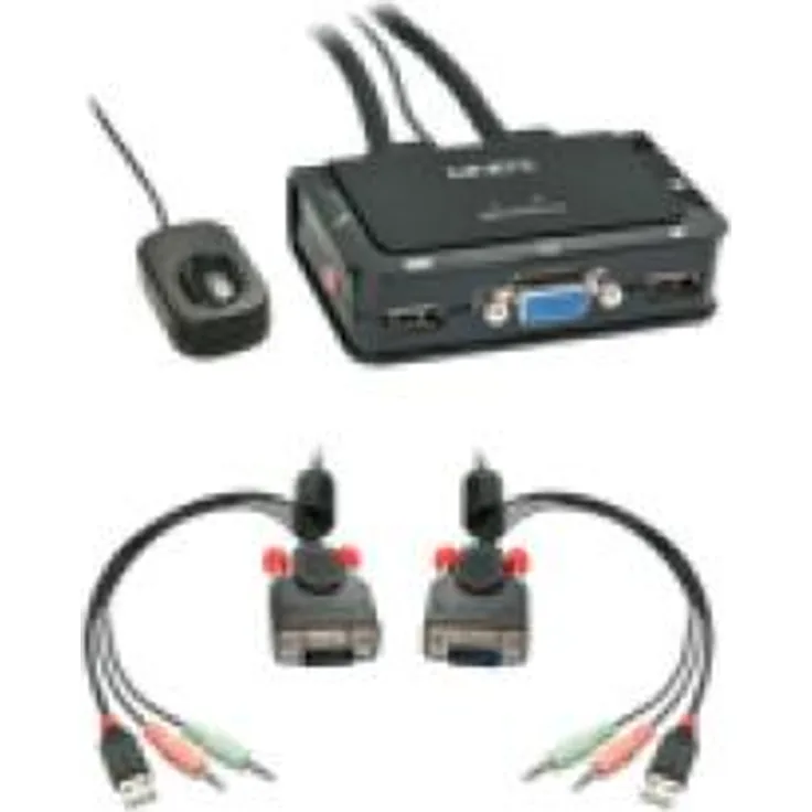 LINDY 2 Port VGA, USB 2.0 & Audio KVM Switch Compact