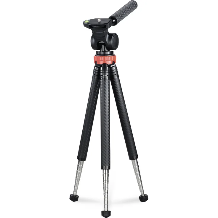Hama Traveller Pro Stativ Smartphone-Action Camera 3 Bein(e) Schwarz, Rot - Stative (Smartphone-Action Camera, 3 Bein(e), Schwarz, Rot, 1-4'', 1-4 Zoll, Aluminium)