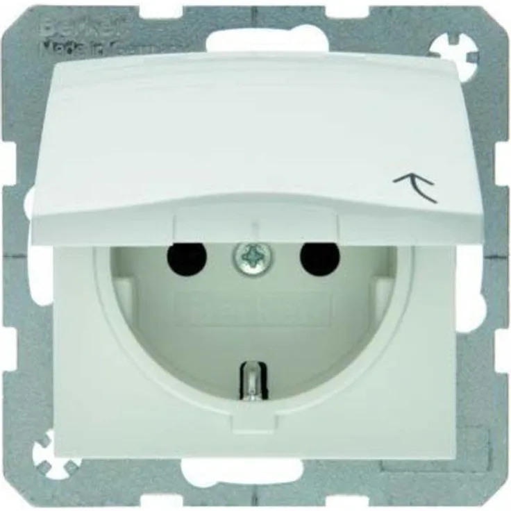 Berker GmbH & Co. KG Steckdose Schuko 47518989 polarweiss glänzend (47518989)