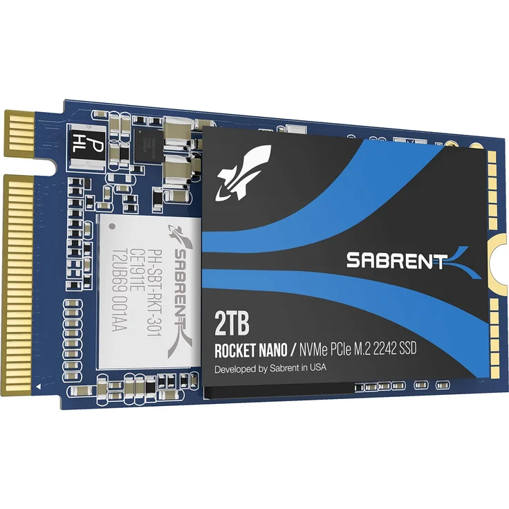 Sabrent 2 TB Rocket NVMe PCIe M.2 2242 DRAM-freie interne Hochleistungs-SSD mit geringem Stromverbrauch (SB-1342-2TB) – Bild 1