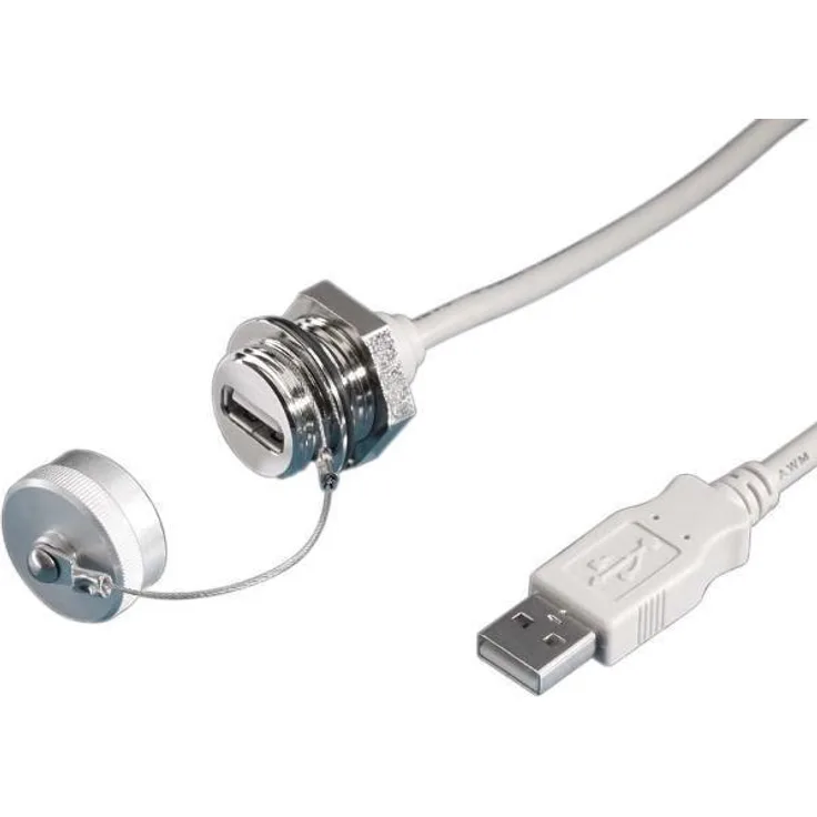 Rittal 2482.220 - USB Kabel (1 m, USB A, USB A, Male Connector-Female Connector, Weiß)