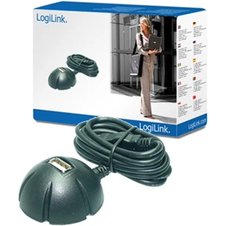2direct  LogiLink USB 2.0 Verlängerungskabel mit Docking Station