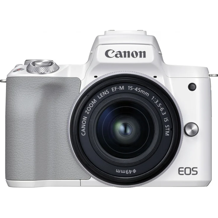 Canon EOS M50 Mark II Systemkamera weiß inkl. EF-M 15-45mm f3,5-6,3 IS STM – Bild 1