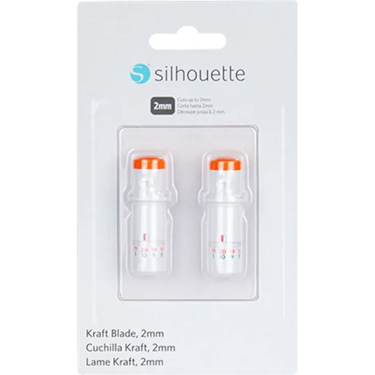 SIL 2mm Kraft Messer für Silhouette CAMEO 3 und Portrait 2 Plotter im Doppelpack