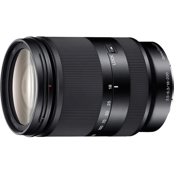 Sony SEL-P18200 Powerzoom-Objektiv (18-200 mm, F3.5?6.3, OSS, APS-C, geeignet für A6000, A5100, A5000 und Nex Serien, E-Mount) schwarz