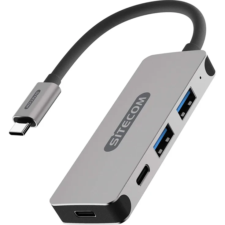 Sitecom CN-384 USB-C Hub 4 Port | USB-C auf 2X USB-C + 2X USB Port Adapter - für MacBook Pro-Air, Chromebook und weitere USB Typ C Geräte