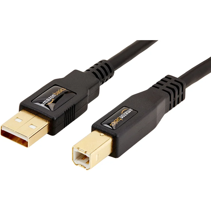 AmazonBasics 7HUA USB 2.0-Druckerkabel A-Stecker auf B-Stecker, 1,8m – Bild 1