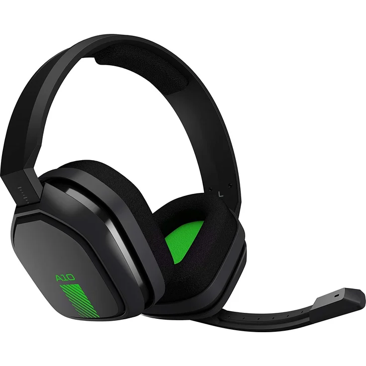 ASTRO A10 Gaming-Headset, ASTRO Audio, 3,5 mm Klinke, Flip-Stummschaltung, Bequeme Stoff-Ohrpolster, Leichtgewicht, Strapazierfähig, PC-Mac-Xbox One-PS4 - schwarz-grün – Bild 1