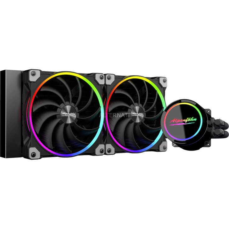 Alpenföhn Gletscherwasser 280 AiO-Wasserkühlung RGB, schwarz – Bild 1