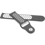 VHBW Ersatz Armband passend für Timex 22mm Fitness Uhr, Smart Watch - 133cm + 97cm Silikon grau / schwarz / weiß