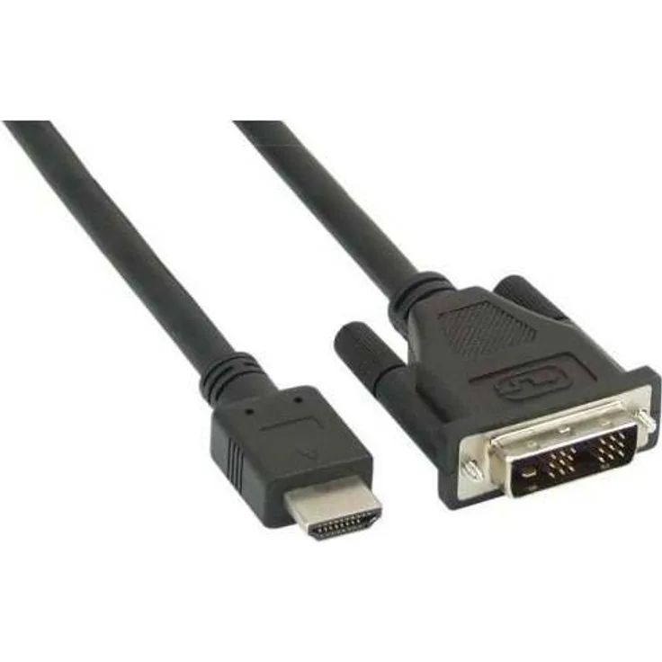 HDMI-DVI Kabel - HDMI 19pol (M) - DVI (M) - 3,0m - schwarz - mit Ferrit (17663)