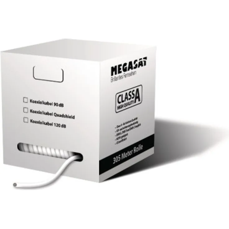 305m Pull-out-box Koaxialkabel Quadshield - MEGASAT