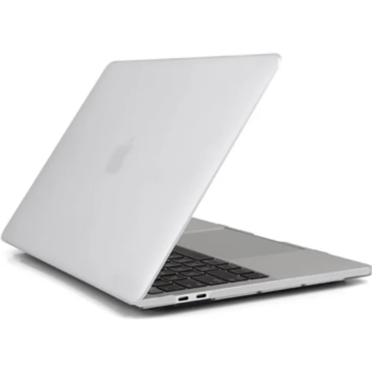 KMP Hülle für MacBook Pro 13“ (Pro 10-2016, 06-2017, 07-2018 with Touch bar) – weiß transparent – Ultradünne gummierte Hartschale Premium Snap Case – Note 1,0 MacLife (03-2017)