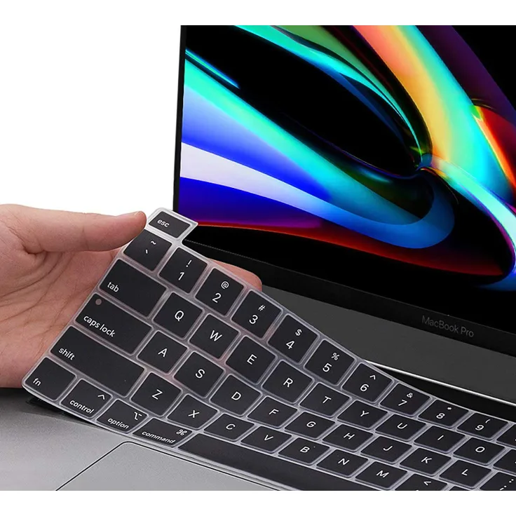 Ultradünne Tastaturabdeckung für MacBook Pro 40,6 cm (16 Zoll), 2019 Release A2141, mit Touch Bar & Touch ID Tastatur-Schutzfolie Silicon-Not Cover Touchbar
