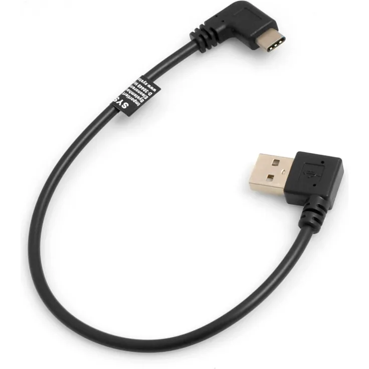 SYSTEM-S USB 3.1 Typ C zu USB 2.0 Winkel Stecker Kabel 27 cm