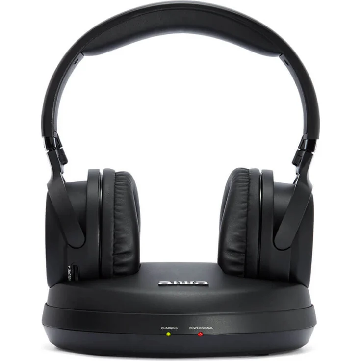 Aiwa WHF-880 Wireless Over-Ear-Kopfhörer, Drahtloser Sender mit PLL-Technologie, schwarz – Bild 2