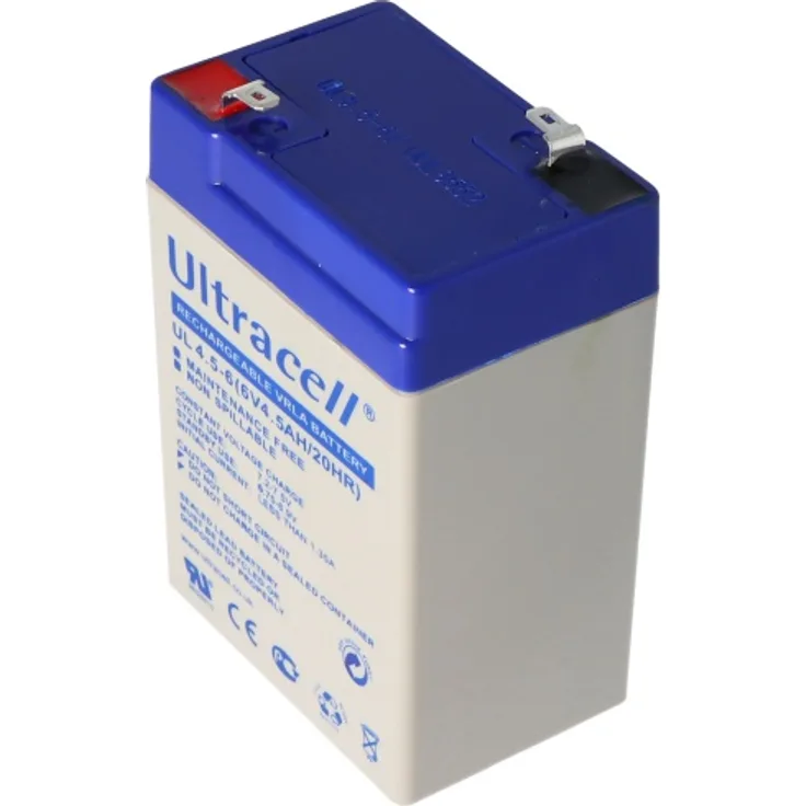 Ultracell UL 4.5-6 Blei Akku mit Faston 4,8mm Kontakten