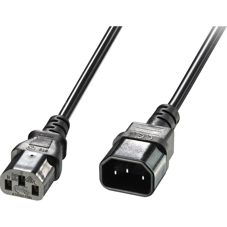 LINDY 5m IEC-Netzverlängerungskabel