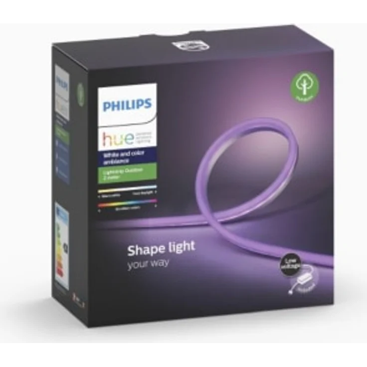 Philips Hue White & Col. Amb. Outdoor Lightstrip 2m, 780lm, dimmbar, 16 Mio. Farben, steuerbar via App, kompatibel mit Amazon Alexa (Echo, Echo Dot) - Preisvergleich – Bild 1