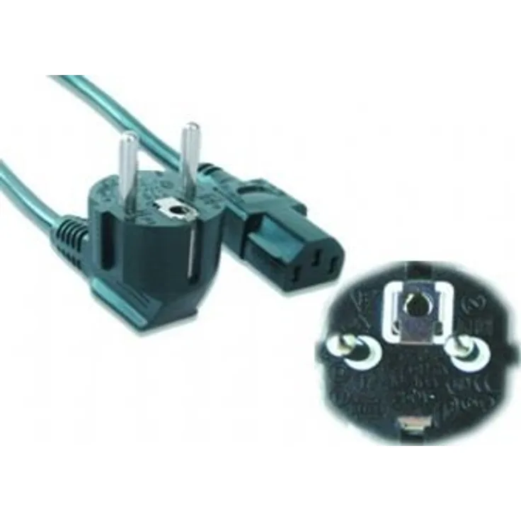 Gembird PC-186-VDE-3M Power Cord with VDE Approval 3 Meter - Stromkabel (3 m, Schwarz)