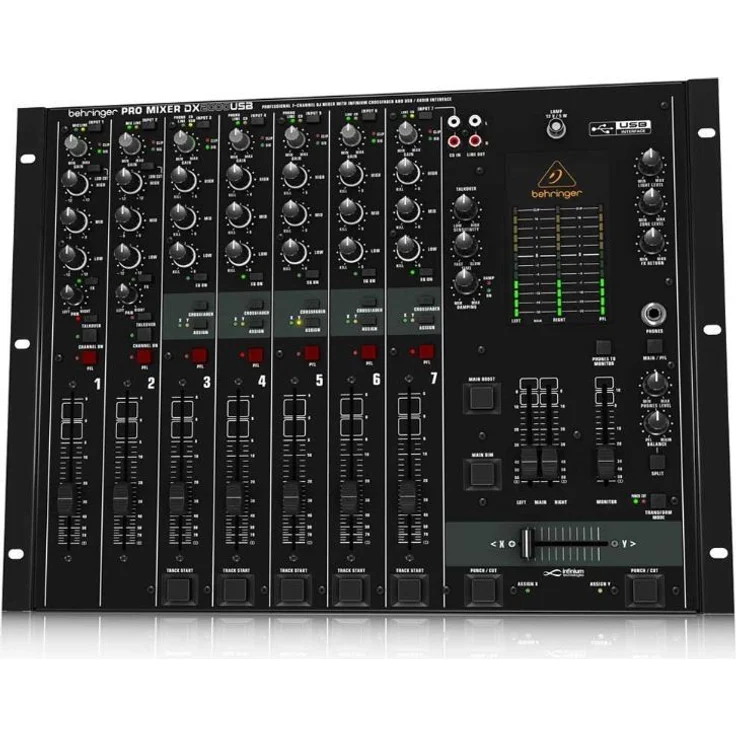 Behringer Pro Mixer DX2000USB 7-Kanal DJ Mixer mit optischem Infinium Crossfader und integriertem USB-Audio Interface – Bild 1