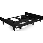 ICY BOX IB-AC652 Interner Einbaurahmen (5,25 Zoll Größe) für mehrere 2,5 Zoll und 3,5 Zoll Festplatten und SSD, Stahl, schwarz
