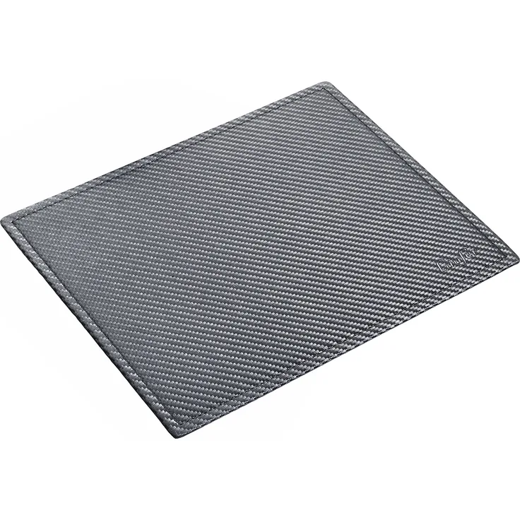 Läufer 37056 Concerto Mouse-Pad, Mauspad, Echt Leder, schwarz, carbon, Ziernaht schwarz, Handgefertigt aus Echtleder in Deutschland
